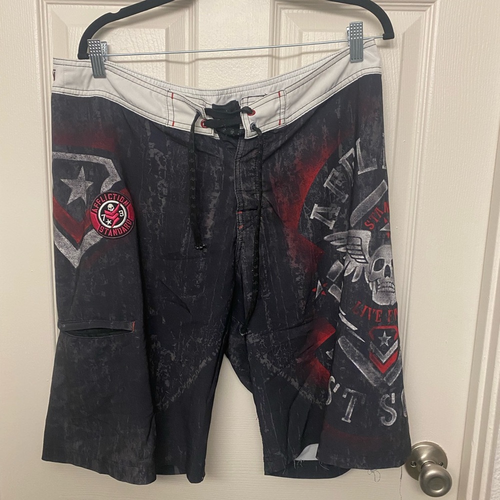Vintage Affliction pool shorts